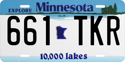 MN license plate 661TKR