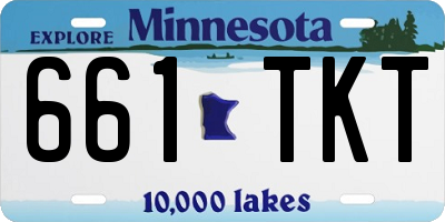 MN license plate 661TKT