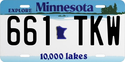 MN license plate 661TKW