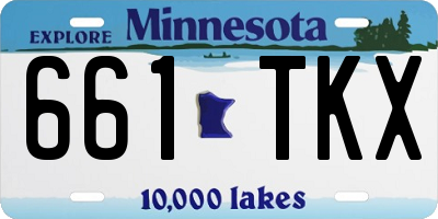 MN license plate 661TKX