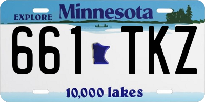MN license plate 661TKZ