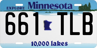 MN license plate 661TLB