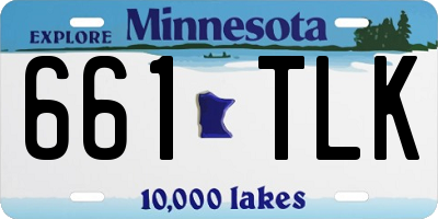 MN license plate 661TLK