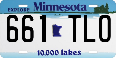 MN license plate 661TLO