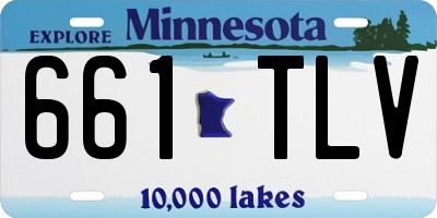 MN license plate 661TLV