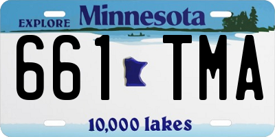 MN license plate 661TMA