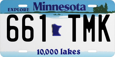 MN license plate 661TMK