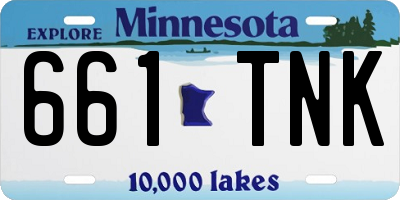 MN license plate 661TNK
