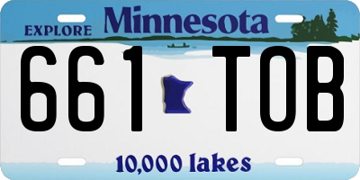 MN license plate 661TOB