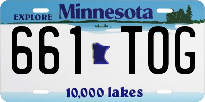 MN license plate 661TOG