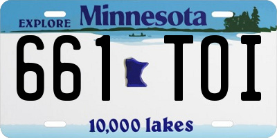 MN license plate 661TOI
