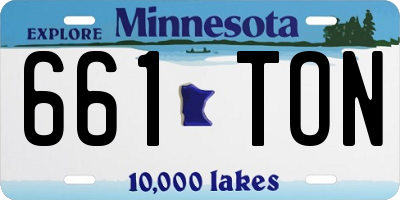 MN license plate 661TON