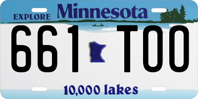 MN license plate 661TOO
