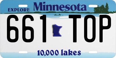 MN license plate 661TOP