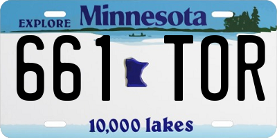 MN license plate 661TOR