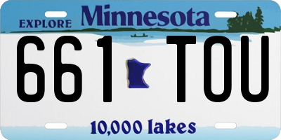 MN license plate 661TOU
