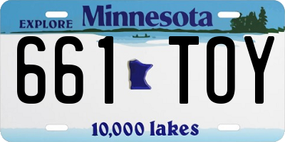 MN license plate 661TOY