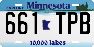 MN license plate 661TPB