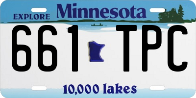 MN license plate 661TPC