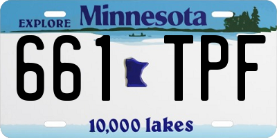 MN license plate 661TPF
