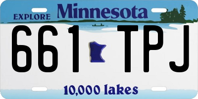 MN license plate 661TPJ