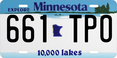 MN license plate 661TPO