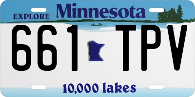 MN license plate 661TPV