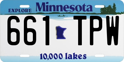 MN license plate 661TPW