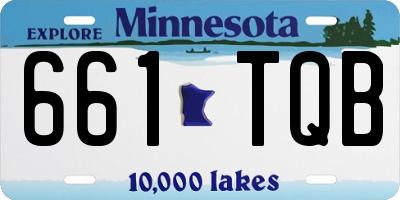 MN license plate 661TQB