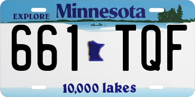 MN license plate 661TQF