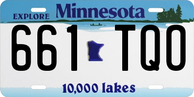 MN license plate 661TQO