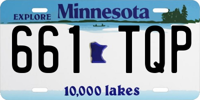 MN license plate 661TQP