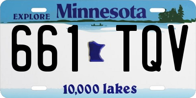 MN license plate 661TQV