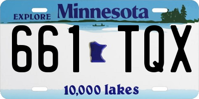 MN license plate 661TQX