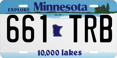 MN license plate 661TRB