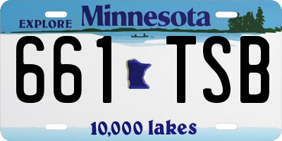 MN license plate 661TSB