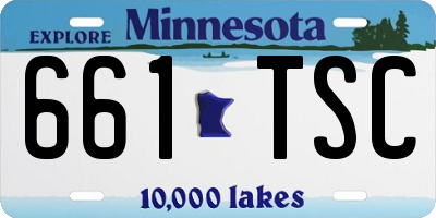 MN license plate 661TSC