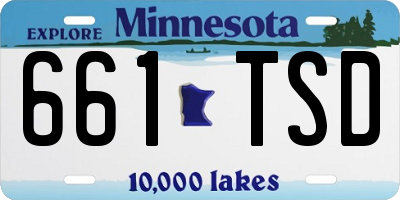 MN license plate 661TSD