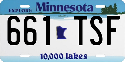 MN license plate 661TSF