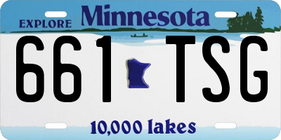 MN license plate 661TSG
