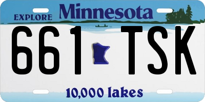 MN license plate 661TSK