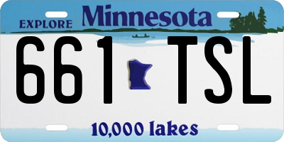 MN license plate 661TSL