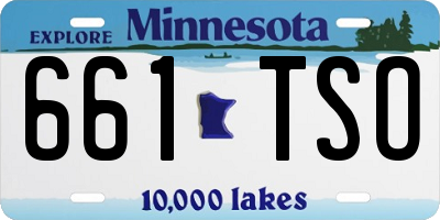 MN license plate 661TSO