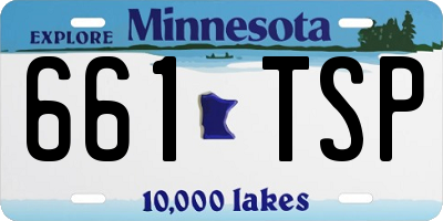 MN license plate 661TSP