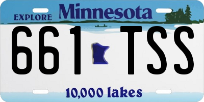 MN license plate 661TSS