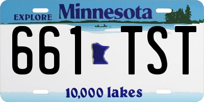 MN license plate 661TST