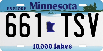 MN license plate 661TSV