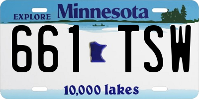 MN license plate 661TSW