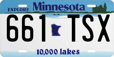 MN license plate 661TSX