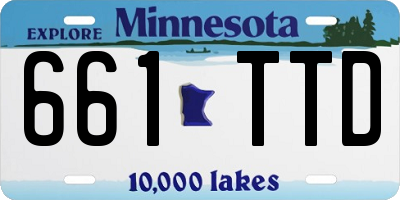 MN license plate 661TTD
